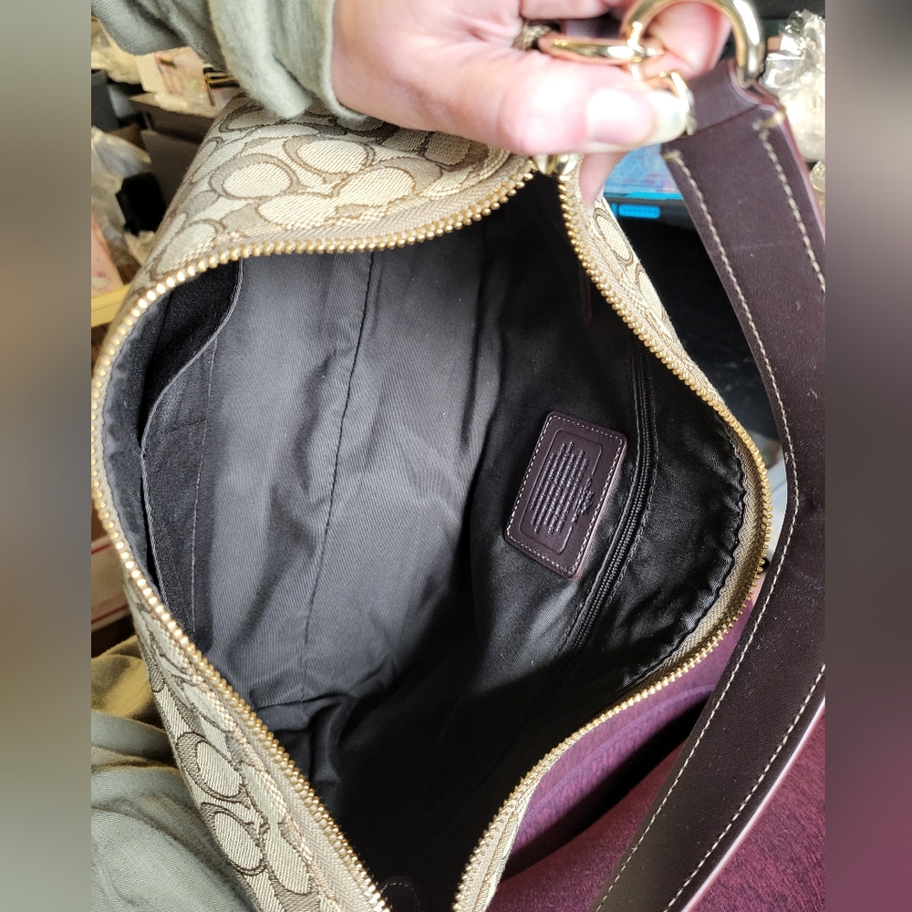 COACH Outline Signature East/West Celeste Hobo Bag - Picture 16 of 16